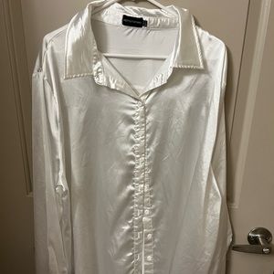 PrettyLittleThing Satin Button Down Blouse